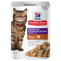 Hill's Science Plan Stomach & Skin Adult Sensitive natvoer voor katten met kalkoen - 1,02 kg