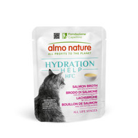 Almo Nature HFC Hydration Help zalmbouillon met zalmfilet natvoer voor volwassen katten - 2,4 kg