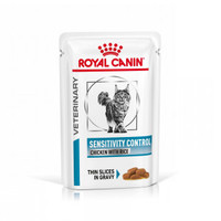 Royal Canin Veterinary Sensitivity Control Adult natvoer voor katten in saus - 4,08 kg