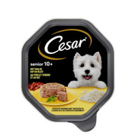 Cesar Senior 10+ natvoer voor honden met kip en rijst in gelei - 4,2 kg