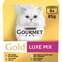Gourmet Gold Luxe Mix natvoer voor katten - 8,16 kg