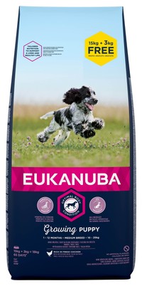 Eukanuba Life Care Puppy Medium kip hondenbrokken - 18 kg