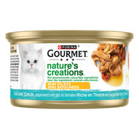 Gourmet Nature's Creations natvoer met tonijn voor volwassen katten - 4,08 kg