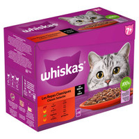 Whiskas 7+ Classic Selectie in saus, natvoer voor katten - 4,08 kg