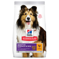 Hill's Science Plan Stomach & Skin Adult Sensitive Medium hondenbrokken met kip - 5 kg