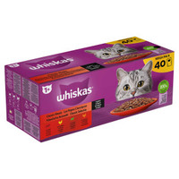 Whiskas 1+ Classic Selectie natvoer in saus voor volwassen katten - 13,6 kg