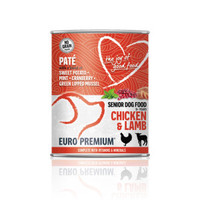 Euro Premium Senior kip- en lamspaté natvoer voor honden - 9,6 kg
