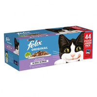 Felix Original Mix Selectie met rund, kip, tonijn en zalm in gelei, natvoer voor volwassen katten - 7,48 kg