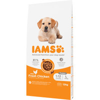 Iams for Vitality Puppy Large hondenvoer met kip 12 kg