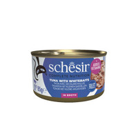 Schesir Complements tonijn met kleine ansjovisjes in bouillon natvoer voor volwassen katten - 4,08 kg