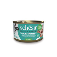 Schesir tonijn met zeebrasem (gelei) natvoer voor katten - 1,02 kg