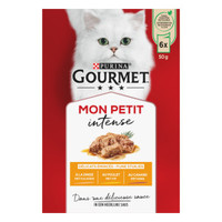 Gourmet Mon Petit Intense met gevogelte, natvoer voor volwassen katten - 1,2 kg