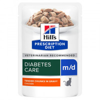 Hill's Prescription Diet Diabetes Care M/D met kip natvoer voor volwassen katten - 2,04 kg