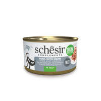 Schesir tonijn met inktvis (gelei) natvoer voor volwassen katten - 3,36 kg