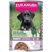 Eukanuba Premium Paté Puppy met lam en aardappel natvoer voor honden - 2,4 kg