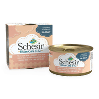 Schesir Kitten Care 3-12 maanden Kip & Aloe natvoer voor katten - 85 gram