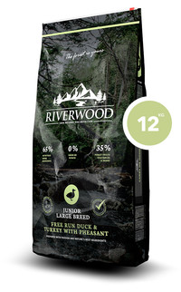 Riverwood Junior Large Breed kalkoen & eend met fazant 12 kg
