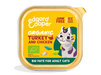 Edgar & Cooper Paté Biologisch kalkoen & kip volwassen natvoer voor katten - 85 gram