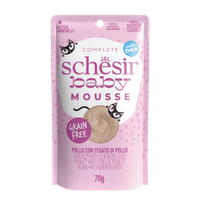 Schesir Kitten Baby Mousse kip natvoer voor katten - 70 gram