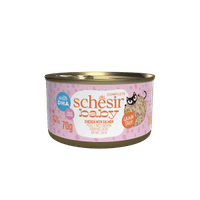 Schesir Kitten Baby Kip & Zalm natvoer voor katten - 70 gram