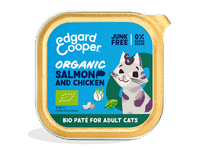 Edgard & Cooper Paté Biologische zalm & kip natvoer voor volwassen katten - 85 gram