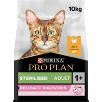 Purina Pro Plan Light/Sterilised Delicate Digest kip kattenbrokken voor volwassen katten - 10 kg