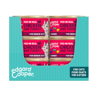 Edgard & Cooper Senior Graanvrij Kip & Kalkoen natvoer voor katten - 1,53 kg