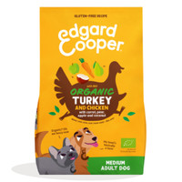 Edgard & Cooper Adult biologisch graanvrij hondenbrokken met biologische kalkoen & biologische kip - 7 kg