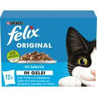 Felix Original Vis Selectie adult natvoer voor katten in gelei - 4,08 kg