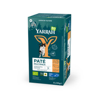 Yarrah Bio graanvrije paté kip & rund natvoer voor katten - 8 x 100 gram (6400 gram totaal)