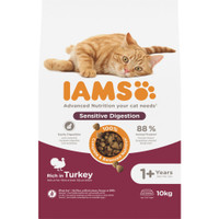IAMS Sensitive Digestion kalkoen kattenbrokken voor volwassen katten - 10 kg