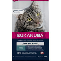 Eukanuba volwassen graanvrije kattenbrokken met zalm - 10 kg