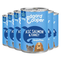 Edgard & Cooper vers vlees zalm & kalkoen natvoer voor honden - 2,4 kg
