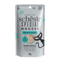 Schesir Special Mousse Skin & Coat zalm & kip natvoer voor katten - 840 gram