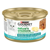 Gourmet Nature's Creations kabeljauwmousse in saus natvoer voor volwassen katten - 2,04 kg