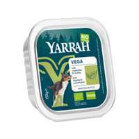 Yarrah - Biologisch natvoer voor honden, kuipjes, chunks, vega - 12 x 150 g
