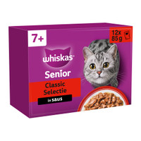 Whiskas 7+ Classic Selectie natvoer voor katten in saus - 1,02 kg