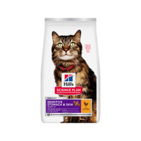 Hill's Science Plan Sensitive Stomach & Skin kattenbrokken kip voor volwassen katten - 7 kg