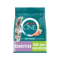 Purina One Sensitive Kalkoen & Rijst kattenbrokken voor volwassen katten - 3 kg
