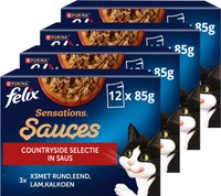 Felix Sensations Countryside Sauces Selectie natvoer voor katten - 4,08 kg