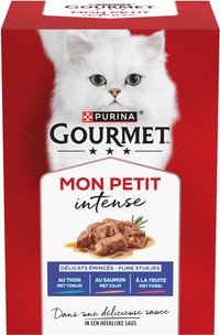 Gourmet Mon Petit Intense vis natvoer voor volwassen katten - 2,4 kg