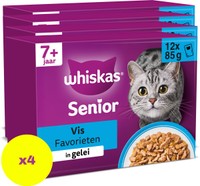 Whiskas 7+ visselectie in gelei natvoer voor katten - 4,08 kg