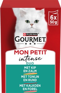 Gourmet Mon Petit Intense vis & vlees natvoer voor volwassen katten - 2,4 kg