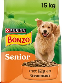 Bonzo Senior kip & groenten hondenbrokken - 15 kg