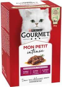 Gourmet Mon Petit Intense vlees natvoer voor volwassen katten - 2,4 kg
