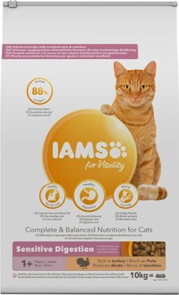IAMS Sensitive Digestion adult kattenbrokken met kalkoen - 10 kg