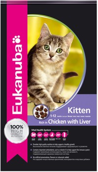 Eukanuba Cat & Kitten kip & lever kattenbrokken - 10 kg