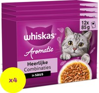 Whiskas Aromatic Selection natvoer voor volwassen katten - 4,08 kg