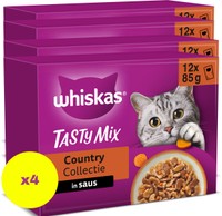 Whiskas Tasty Mix Country's Selection natvoer in gelei voor volwassen katten - 4,08 kg