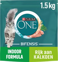 Purina One Indoor Kalkoen kattenbrokken voor volwassen katten - 6 kg